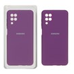 قاب سیلیکونی پاک کنی محافظ لنزدار اورجینال Samsung Galaxy A12 / M12 / F12 - ارغوانی (پک اصلی)
